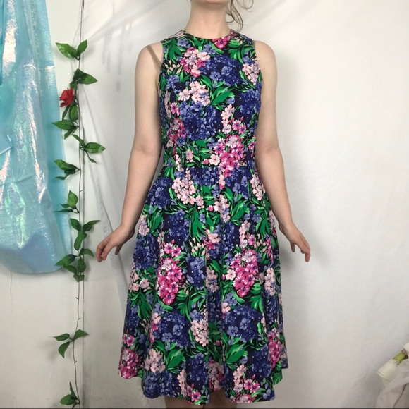 Vintage 80’s Floral Cynthia Rowley dress - Picture 3 of 4